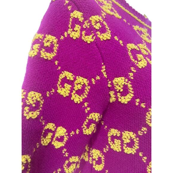 Gucci Wool GG Boucle Sweater Mini Dress Small Logo Monogram - Picture 8 of 10